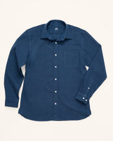 Cardiff Spread Collar in Brushed Oxford Sapphire