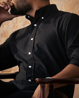 Cardiff Classic Oxford Shirt Nightshade Brushed Oxford