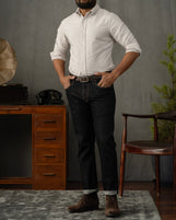 Cardiff Classic Oxford Shirt Oatmeal Brushed Oxford