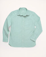 Cardiff Spread Collar in Brushed Oxford Sea Moss