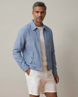 Carnaby Harrington Jacket Sky Wash Linen