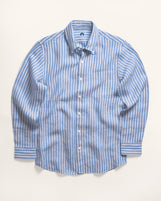 Corfu Essential Linen Shirt Pen Pal Blue Linen