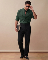 Malpe Linen City Pant Black Linen
