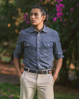 Reno Fatigue Shirt Midnight Navy Cotton Chambray