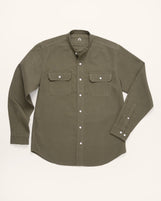 Reno Band Collar in Brushed Oxford Agave