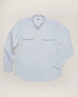 Reno Band Collar in Midweight Oxford Everyday White