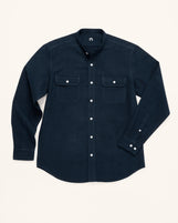 Reno Band Collar in Midweight Oxford Navy