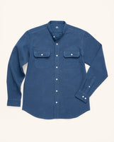 Reno Band Collar in Brushed Oxford Sapphire