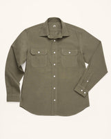 Reno Spread Collar in Brushed Oxford Agave