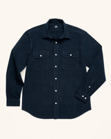 Reno Spread Collar in Midweight Oxford Navy