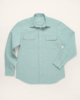 Reno Spread Collar in Brushed Oxford Sea Moss