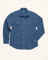 Reno Spread Collar in Brushed Oxford Sapphire