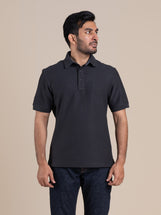 Oslo in Midweight Cotton Pique Charcoal