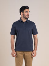 Oslo in Ribbed Collar Navy