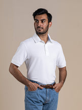 Oslo in Midweight Cotton Pique White