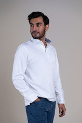 Rio in Button Down Collar White