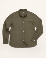 Cardiff Button Down in Brushed Oxford Agave