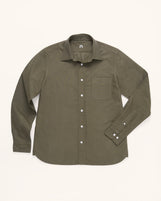 Cardiff Spread Collar in Brushed Oxford Agave