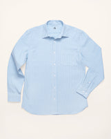 Cardiff Spread Collar in Striped Oxford Bengal Sky