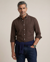 Cardiff Classic Oxford Shirt Dark Fudge Garment Dyed Oxford