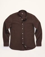 Cardiff Classic Oxford Shirt Dark Fudge Garment Dyed Oxford