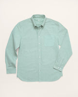 Cardiff Button Down in Brushed Oxford Sea Moss