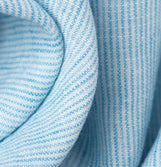 Corfu Spread Collar in Striped Linen Azure Stripes