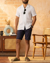 Havana in Striped Linen Coastal Breeze