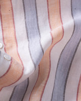 Havana in Striped Linen Coral Blue