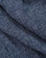 Corfu Spread Collar in Solid Linen Ink Wash