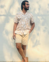 Havana in Printed Midweight Linen Cotton Golden Palm