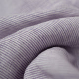 Corfu Spread Collar in Striped Linen Mulberry Stripes