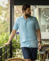Corfu Essential Linen Shirt Nile Linen