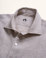 Corfu Essential Linen Shirt Pumice Beige Linen