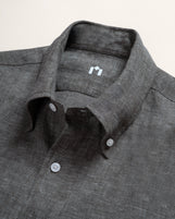Corfu Essential Linen Shirt Rainwash Stone Linen