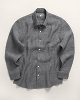 Corfu Button Down in Solid Linen Rainwash Stone