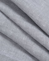 Corfu Spread Collar in Solid Linen Flint