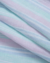 Corfu Spread Collar in Striped Linen Sorbet Stripe