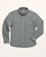 Cardiff Button Down in Garment Dyed Oxford Cloud Ash