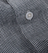 Houndstooth Linen Shirts Navy Houndstooth