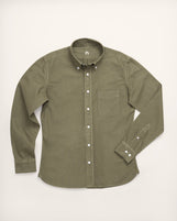 Cardiff Button Down in Garment Dyed Oxford Drab Olive