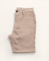 Faro Nomad Shorts Mocha Cream Heavy Linen