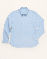Cardiff Button Down in Striped Oxford Bengal Sky
