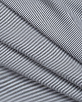 Cardiff Button Down in Striped Oxford Gray Ticking