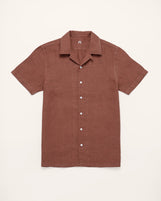Havana Camp Shirt Rust Linen
