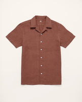 Corfu Essential Linen Shirt Rust Linen