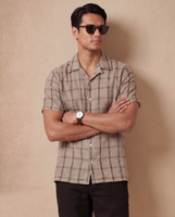 Havana in Plaid Linen Sandstone Check