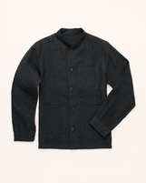 Kachch Nehru Jacket Black Linen