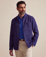 Kachch Nehru Jacket Navy Linen