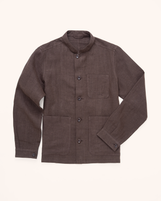Kachch Nehru Jacket Turkish Coffee Linen